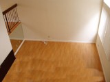 Living room with vaulted ceilings